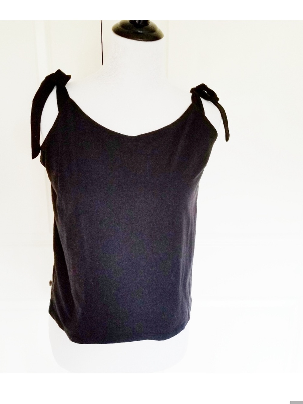 J. Crew Black Tie-Shoulder Camisole